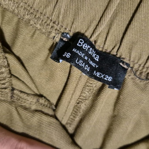 Jeans with pleats used, khaki, size EU36