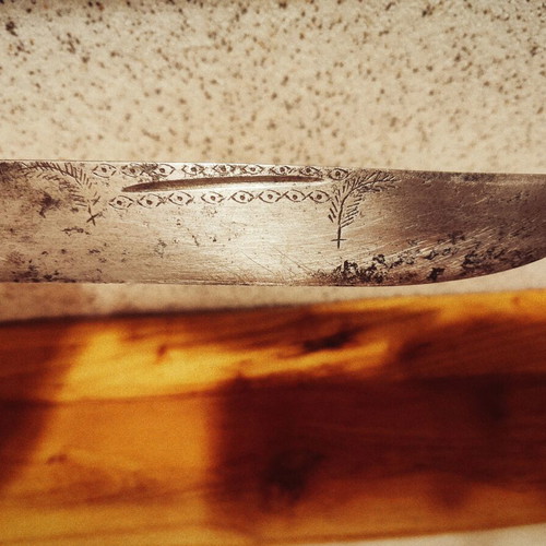 Master Dimitar Dimitrov antique decorative knife with dog head handle