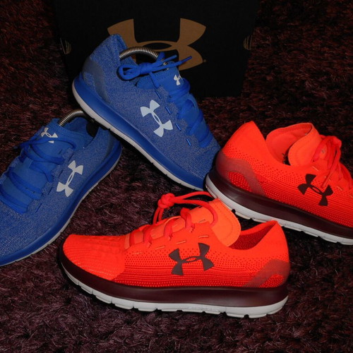 Under Armour Speedform Slingride running shoes new, size 42.5, blue and orange