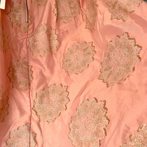 Topshop skirt new, taffeta with embroidery and pleats, pink salmon