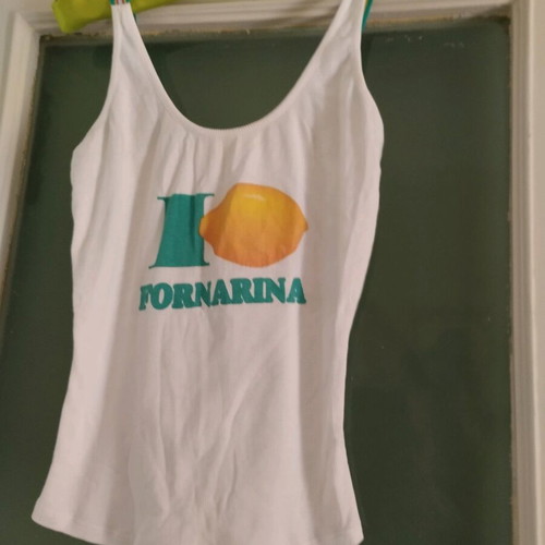 Fornarina tank top with straps, white, size S