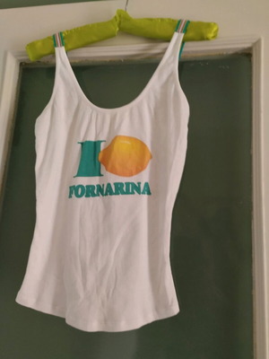 Fornarina tank top with straps, white, size S
