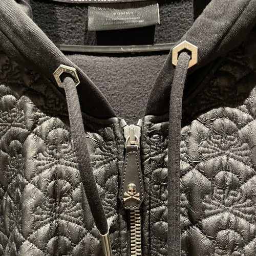 Philipp Plein Jacket with Hoodie used, black, size S