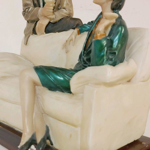 Decorative item on wooden base used, 1980s