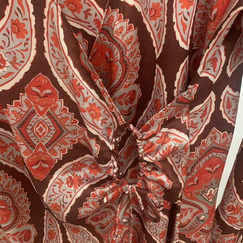 Mango dress XL with ethnic print in red shades like new