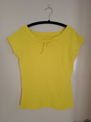 Amisu yellow women's short-sleeve blouse used, medium/large