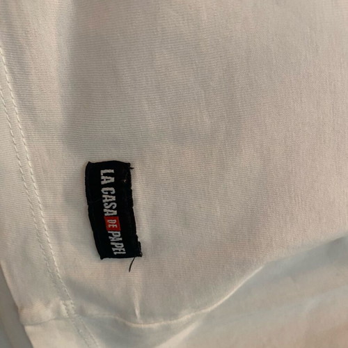 Netflix Pull & Bear short-sleeve men's t-shirt used, size L, white and red