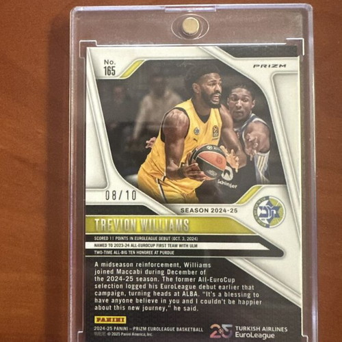 Panini EuroLeague Prizm Trevion Williams /10 basketball card