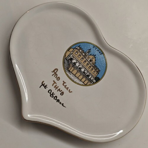 Souvenir from Tinos heart-shaped like new