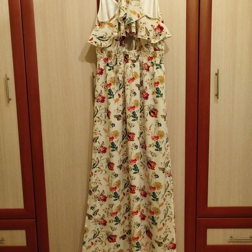Long women's dress Bill Cost like new with open back