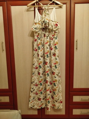 Long women's dress Bill Cost like new with open back