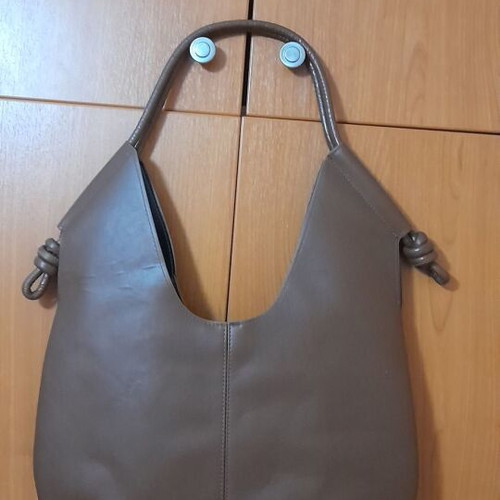 Shoulder bag large brown hobo made of soft faux leather used