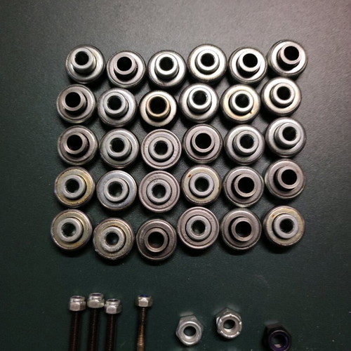 Skateboard accessories new, 30 bearings and screws with safety nuts