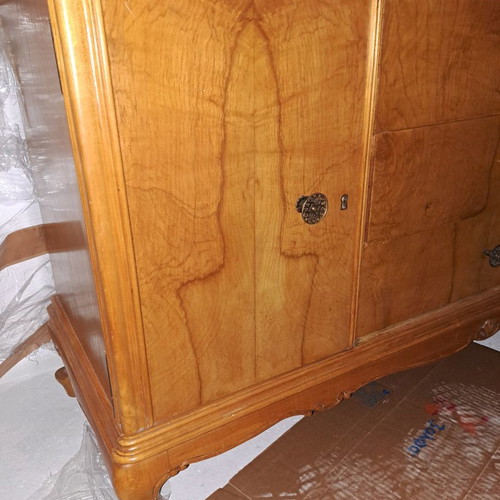 Bedroom dressing table used, solid olive wood, antique