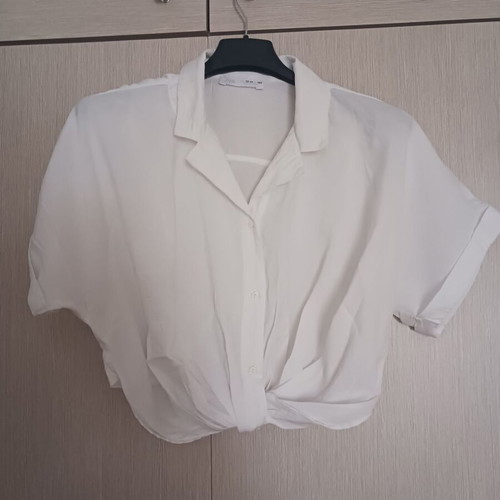 Zara white short shirt like new, size 164 for 13-14 years