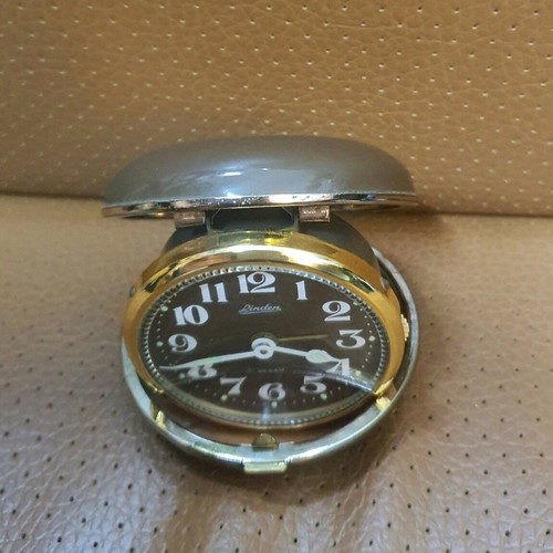 Vintage Linden travel alarm clock used