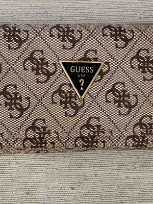 Guess women's wallet, beige and brown