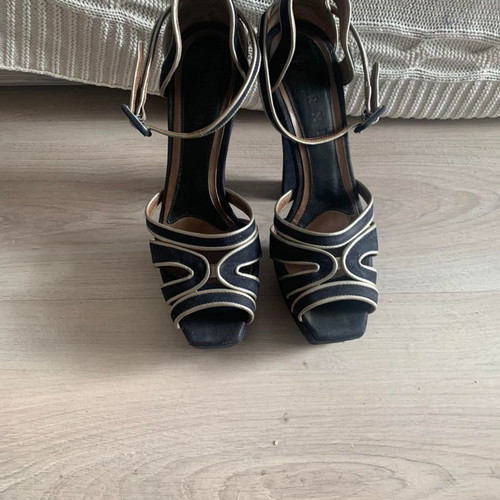 Marni high-heeled sandals used, size 37, blue