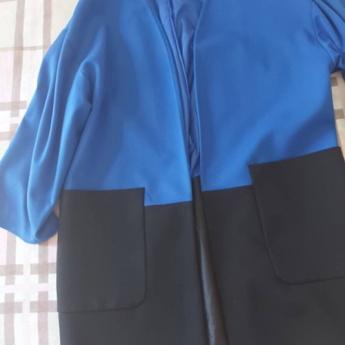 Calvin Klein colorblock coat jacket in royal blue and black, like new