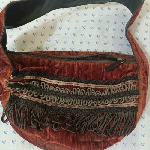 Velvet women's shoulder bag like new