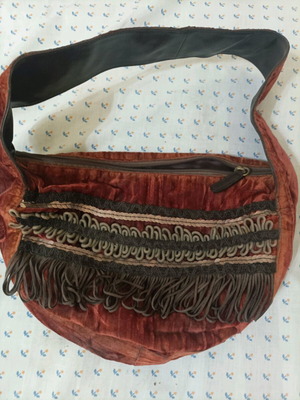 Velvet women's shoulder bag like new