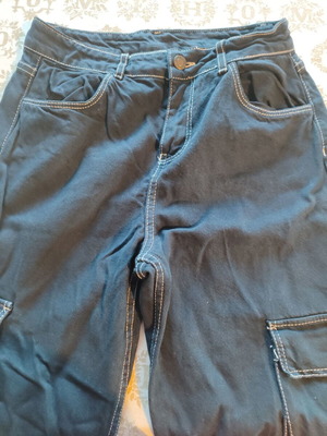 H&M blue wide pants with pockets like new size M
