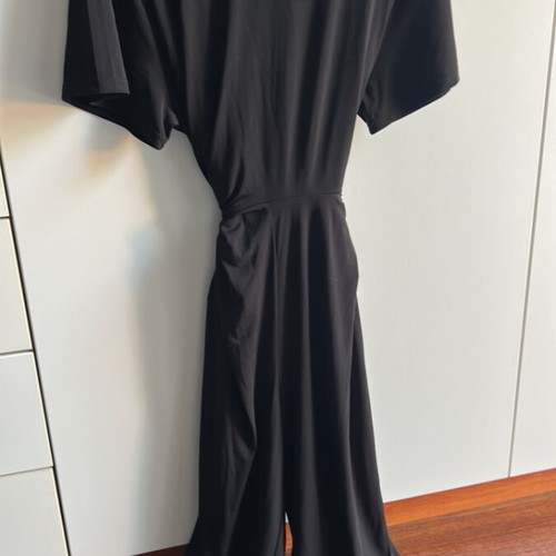 Mango black long jumpsuit with short sleeves, new with tag