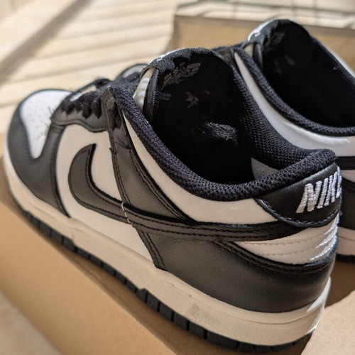 Nike Dunk Low Panda sneakers size 37.5 used, black and white