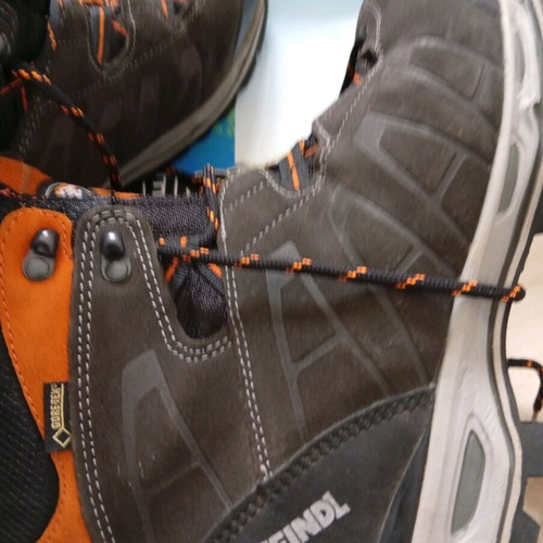 Meindl Air Revolution Ultra GTX hiking boots, size 45, grey and orange