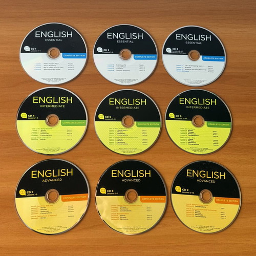Living Language English Learning CD Set like new, 9 discs
