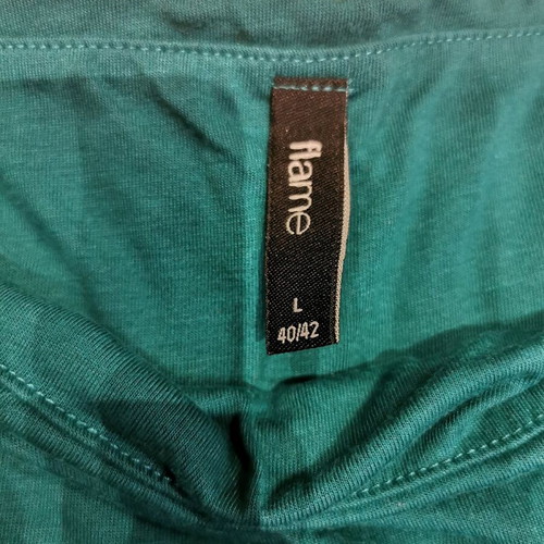 Strapless long blouse used, blue and green, size L