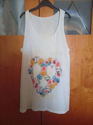 Please Vintage Y2K Tank Top size M like new, floral peace heart