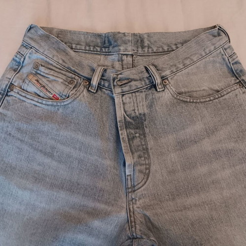 Diesel Industry unisex high-waisted jeans used, faded, blue, 100% cotton