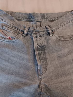 Diesel Industry unisex high-waisted jeans used, faded, blue, 100% cotton