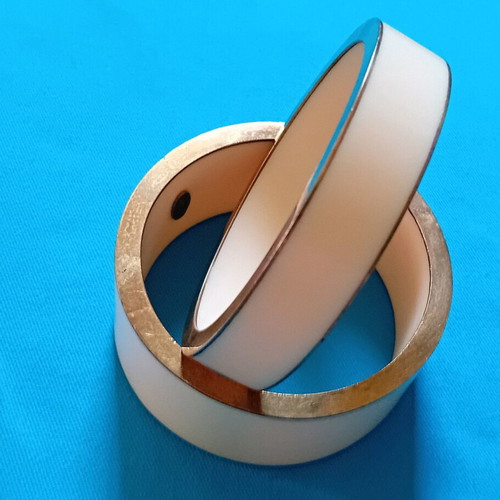 Set of 2 ivory boho Mango bracelets with bronze new
