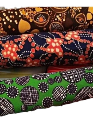 Υφάσματα με 60-70s pattern τύπου λονέτα 70cm x 4m καινούργια