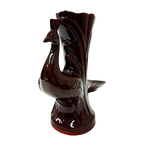 Vintage ceramic vase in the shape of a stylized peacock like new