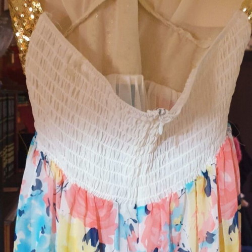 Dress with gold sequins size M/L like new