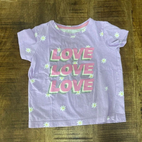 Primark Lilac Love Daisy T-Shirt, size 110