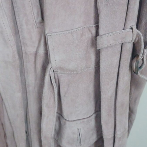 Naf Naf women's suede coat like new, beige, size L