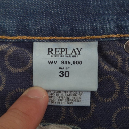 Replay women's mini denim skirt size L 30, blue