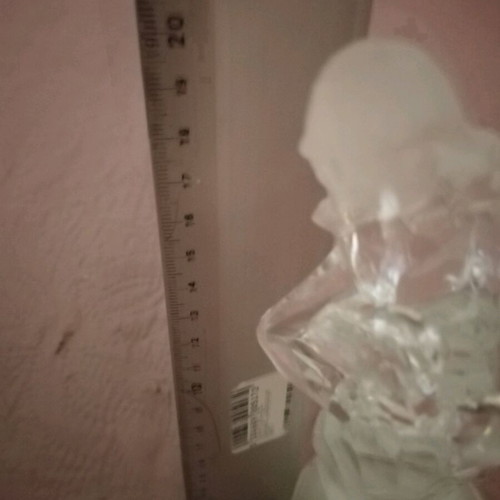Decorative transparent figurine used 20cm vintage