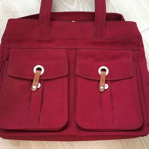 Superga utility tote bag used, red