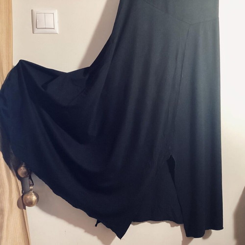 Maria Glenster black dress with asymmetrical hem, like new, size M