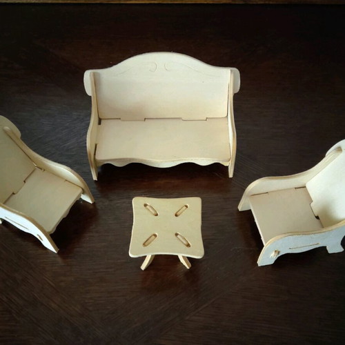 Wooden miniature living room like new