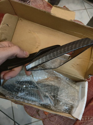 Look Carbon mirrors for universal motorcycle new