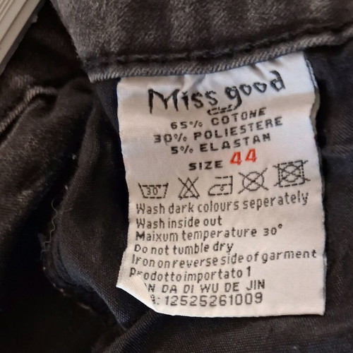 Miss Good black-grey high-waist women's jeans
