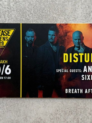 Flyer Disturbed Release Athens 30.6.2019 like new