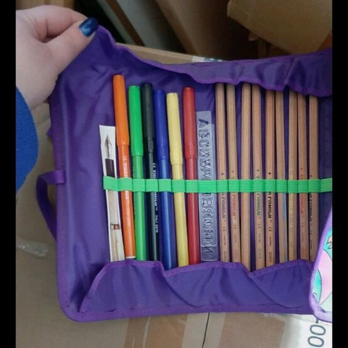Pencil case new with strap and colorful design
