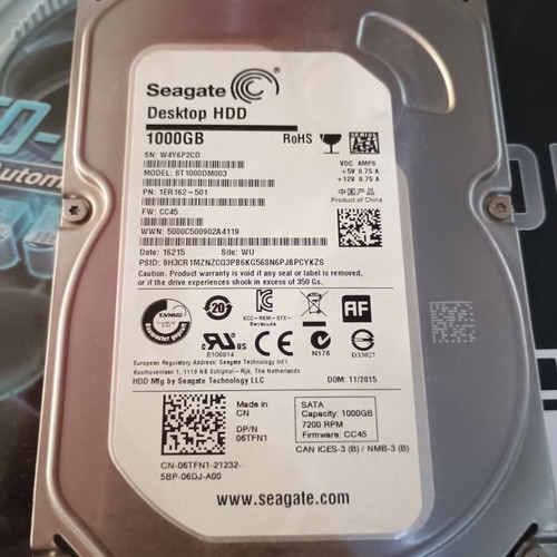 Seagate 1TB HDD used, excellent health and performance